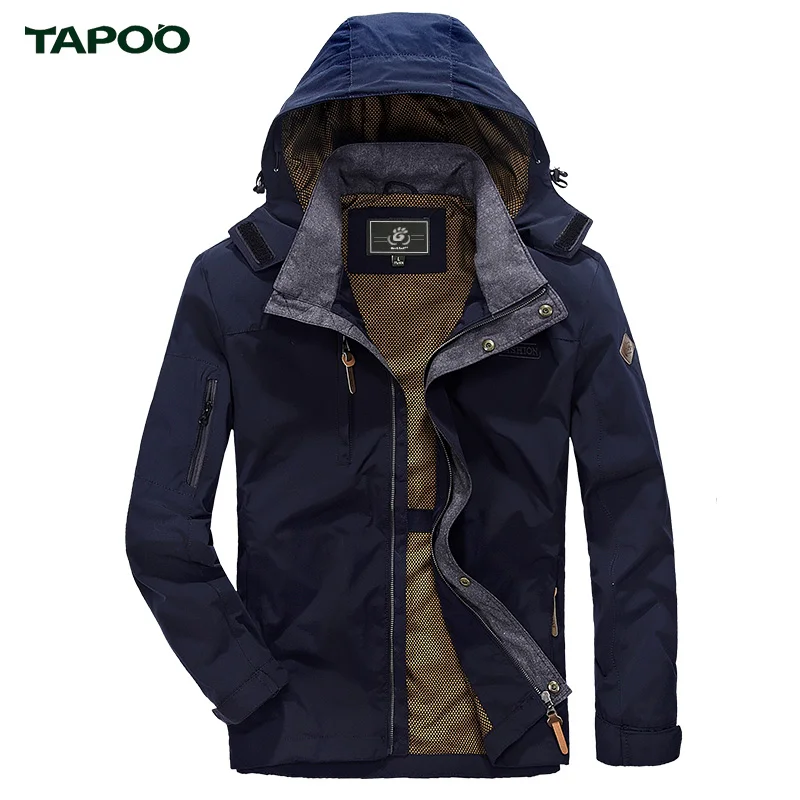 TAPOO брендовая одежда 2017 для мужчин весна куртки с капюшоном повседневное