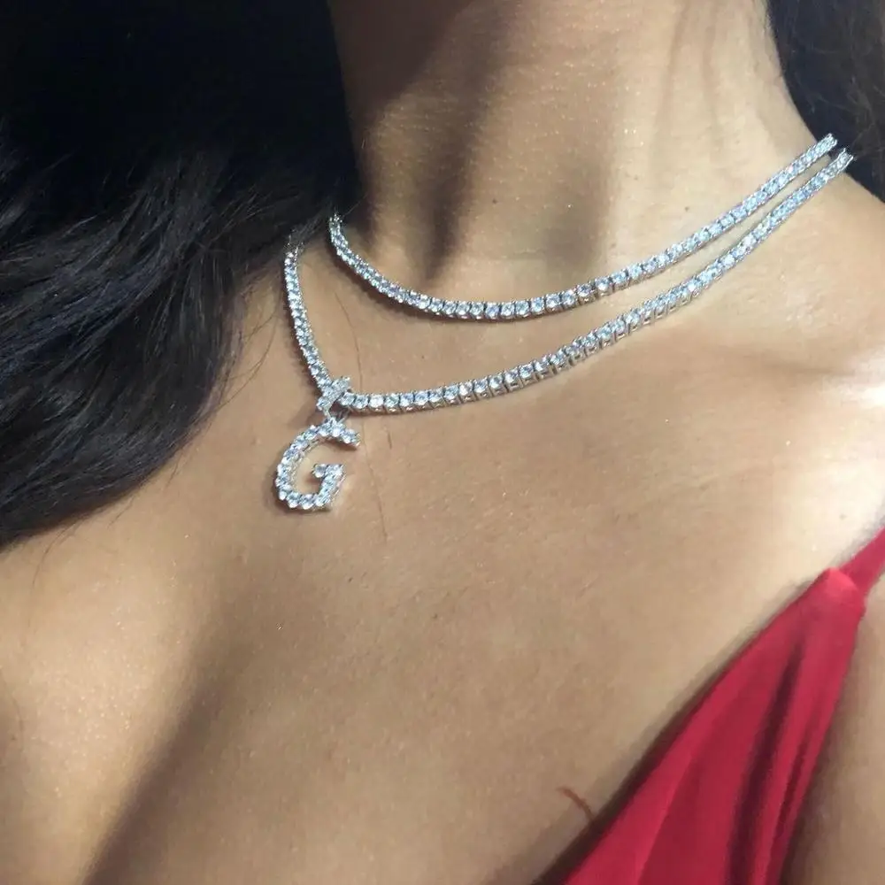 Women Men Rock hip hop bling jewelry iced out cz Alphabet pendant personalized Name CZ tennis chain Initial Necklace 18"
Women Men Rock hip hop bling jewelry iced out cz Alphabet pendant personalized Name CZ tennis chain Initial Necklace 18"