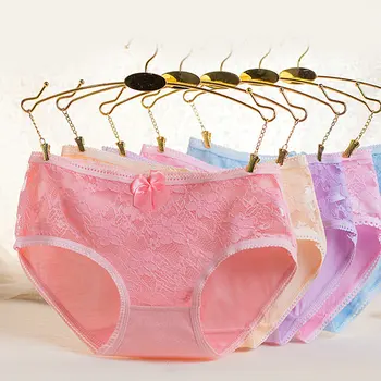 5Pcs/lot Fashion High Quality Women's Panties bowknot Underwear Women Lace Soft Briefs Pure cotton lace Sexy Lingerie
5Pcs/lot Fashion High Quality Women's Panties bowknot Underwear Women Lace Soft Briefs Pure cotton lace Sexy Lingerie