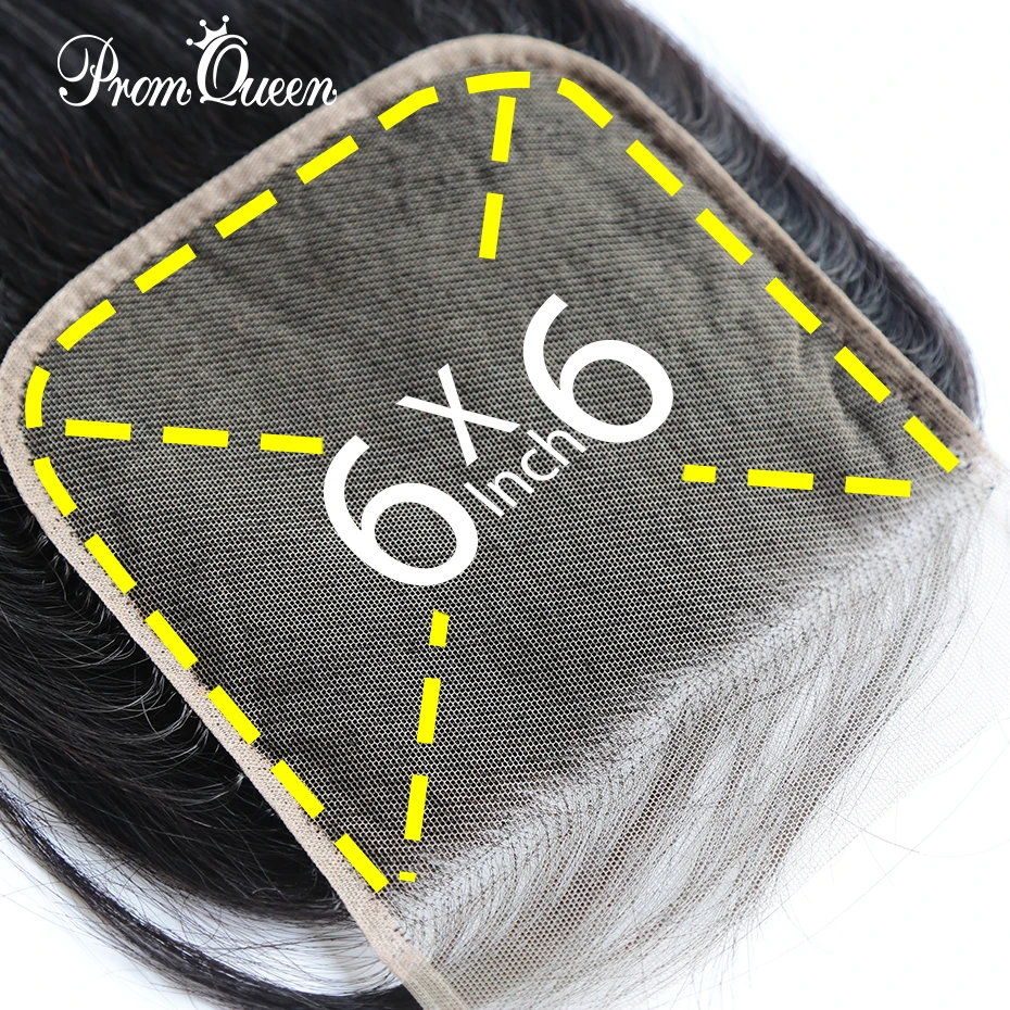 6*6 5*5 верхняя кружевная застежка перуанские волосы прямая 1/шт. Натуральный цвет