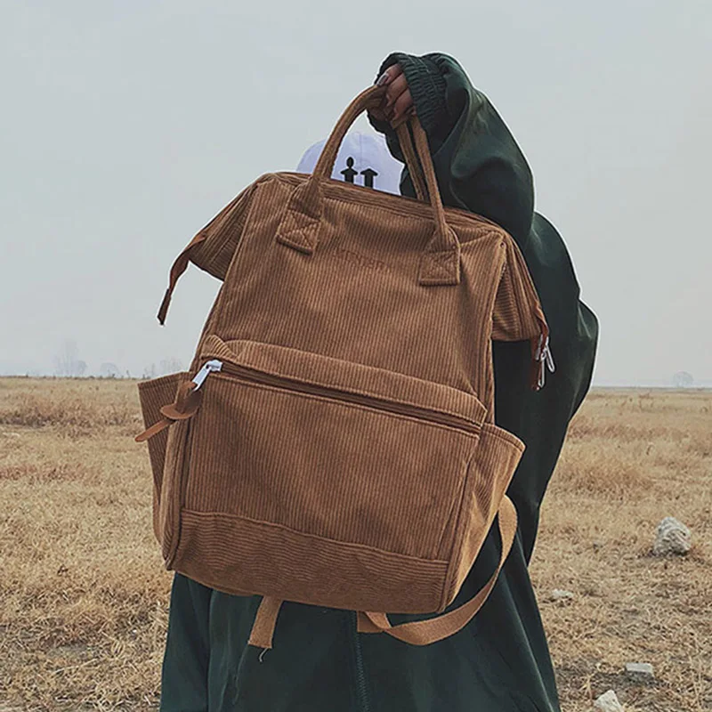 Vintage backpack women corduroy soft backpack high capacity school bags for teenage girls women travel backpacks Shoulder Bags
Vintage backpack women corduroy soft backpack high capacity school bags for teenage girls women travel backpacks Shoulder Bags