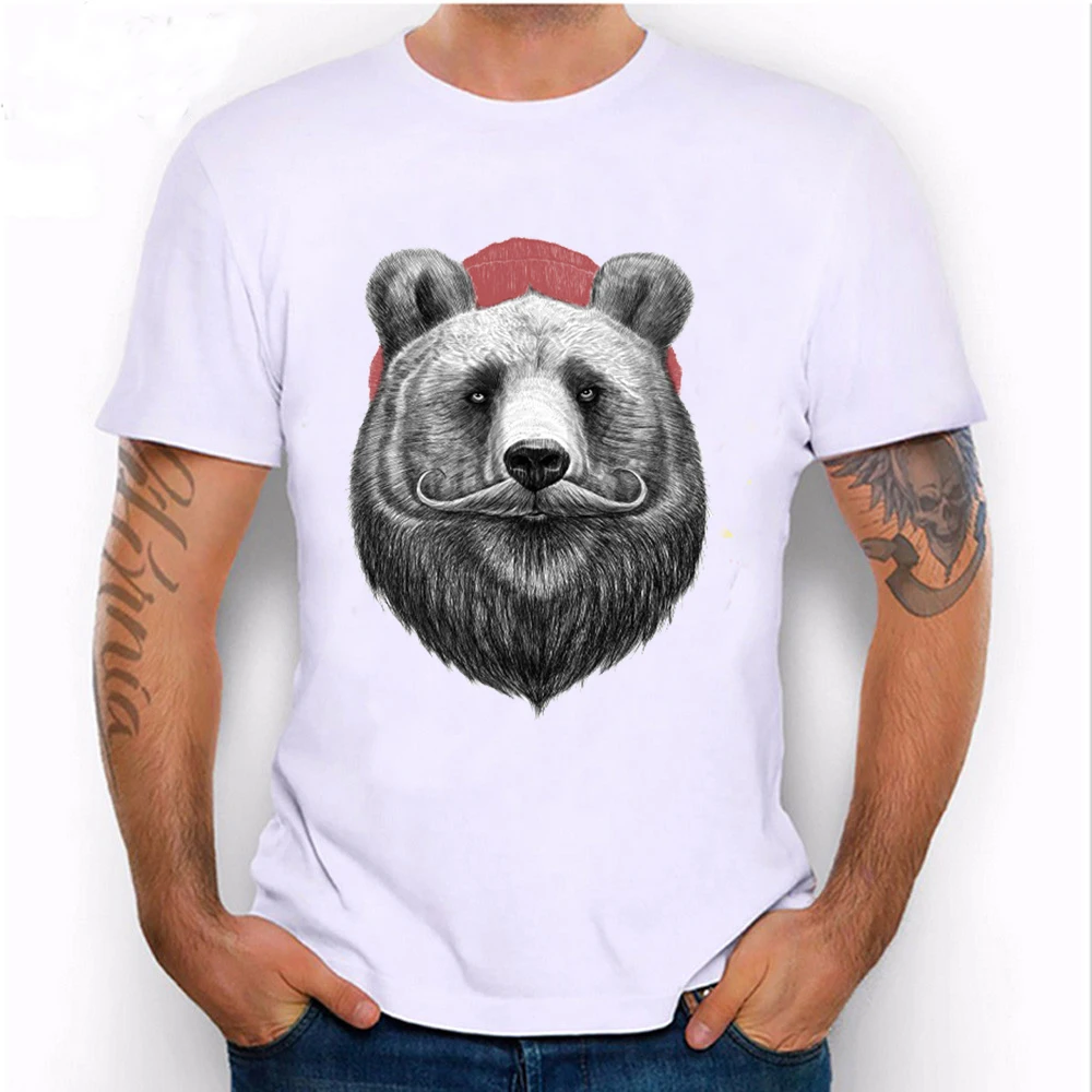 2018 spring summer men's short sleeve Russia bearded bear T-Shirt high quality casual man Tees Funny bear design male boy Tops
2018 spring summer men's short sleeve Russia bearded bear T-Shirt high quality casual man Tees Funny bear design male boy Tops