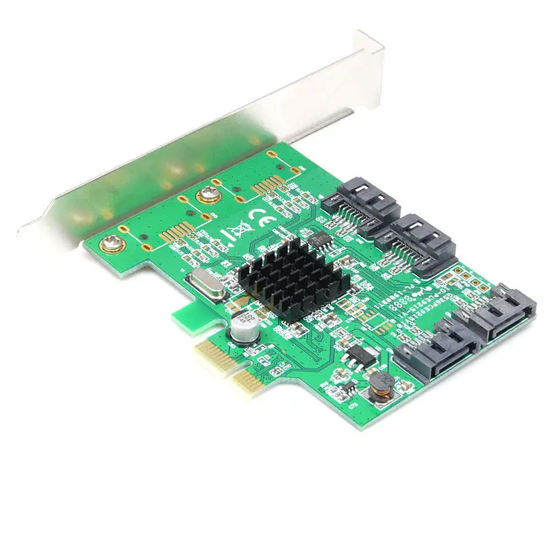 PCI Express To SATA 3 Controller Card PCI-E to 4-Port SATA 3.0 III Adapter 6Gbps w/Low Profile Bracket
PCI Express To SATA 3 Controller Card PCI-E to 4-Port SATA 3.0 III Adapter 6Gbps w/Low Profile Bracket