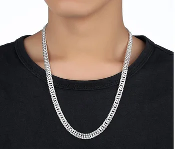 wholesale silver plated necklace fashion jewelry Horsewhip Chain 10mm Mens Necklace 20 22 24"
wholesale silver plated necklace fashion jewelry Horsewhip Chain 10mm Mens Necklace 20 22 24"