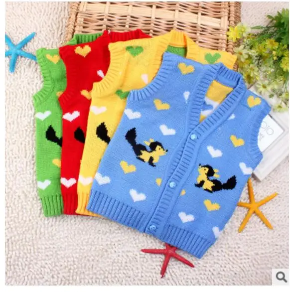 A generation of spring and autumn children's clothing children's wool vest squirrels opened cotton men and women baby knit cardi
A generation of spring and autumn children's clothing children's wool vest squirrels opened cotton men and women baby knit cardi