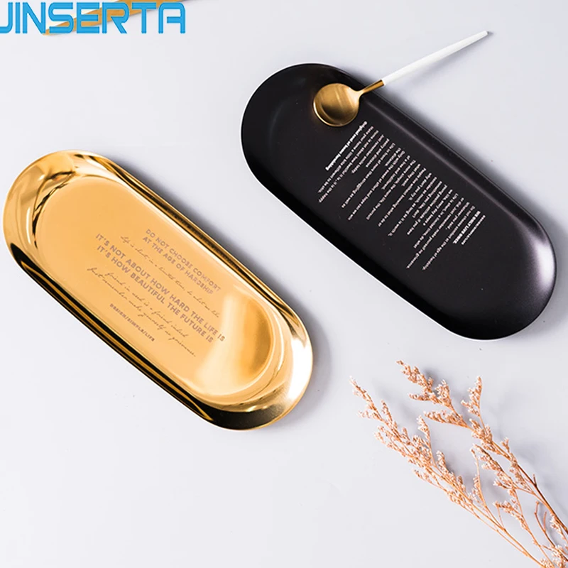 JINSERTA Metal Storage Tray Gold Jewelry Display Tray Black Oval Fruit Dessert Cake Plate Vogue Letter Print Home Desktop Decor
JINSERTA Metal Storage Tray Gold Jewelry Display Tray Black Oval Fruit Dessert Cake Plate Vogue Letter Print Home Desktop Decor