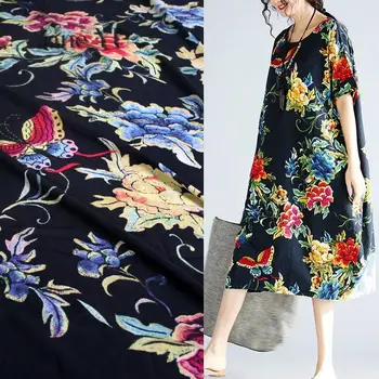 JaneYU Retro Folk Style,Black Bottom,Big Chiffon Printed Cloth Italy Gauze Dress Gown Coat Fabric Micro Fabric.
JaneYU Retro Folk Style,Black Bottom,Big Chiffon Printed Cloth Italy Gauze Dress Gown Coat Fabric Micro Fabric.