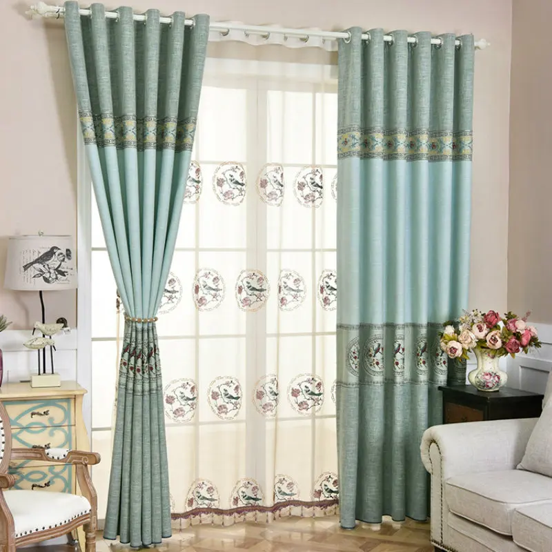 Modern minimalist cotton embroidered living room blue curtains bedroom kitchen living room custom curtains home decoration
Modern minimalist cotton embroidered living room blue curtains bedroom kitchen living room custom curtains home decoration