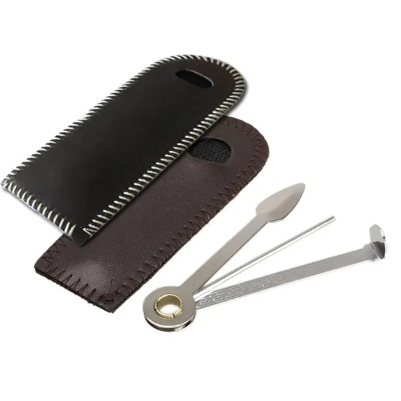 Stainless Steel Portable 3in1 Smoking Pipe Cleaner Cleaning Tool Reamers Tamper for Hookahs Pipe Water with PU Leather 8.2cm
Stainless Steel Portable 3in1 Smoking Pipe Cleaner Cleaning Tool Reamers Tamper for Hookahs Pipe Water with PU Leather 8.2cm