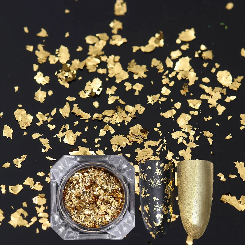 Gold Irregular Sequins Nail Flakies Glitter Paillette Powder Tips for Nail Art Decoration
Gold Irregular Sequins Nail Flakies Glitter Paillette Powder Tips for Nail Art Decoration