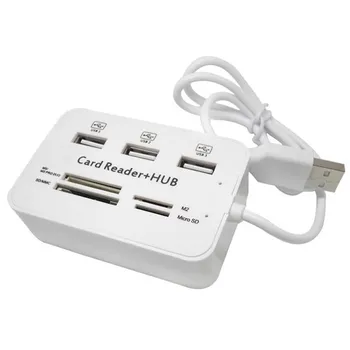 High Speed 3 Port USB HUB+Card Reader 2.0 Expansion Desktop PC Laptop Adapter 3C20
High Speed 3 Port USB HUB+Card Reader 2.0 Expansion Desktop PC Laptop Adapter 3C20