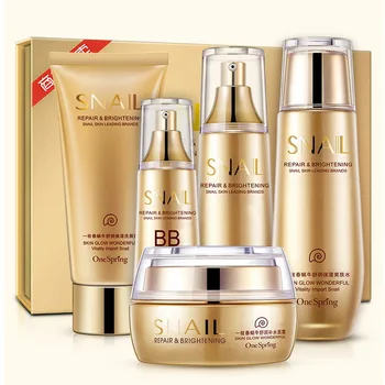 5 PCS/Set Snail Moisturizing Hydrating Skin Acne Skin Care Set Facial Cleanser Toner Emulsion Face Cream BB cream Face Care set
5 PCS/Set Snail Moisturizing Hydrating Skin Acne Skin Care Set Facial Cleanser Toner Emulsion Face Cream BB cream Face Care set