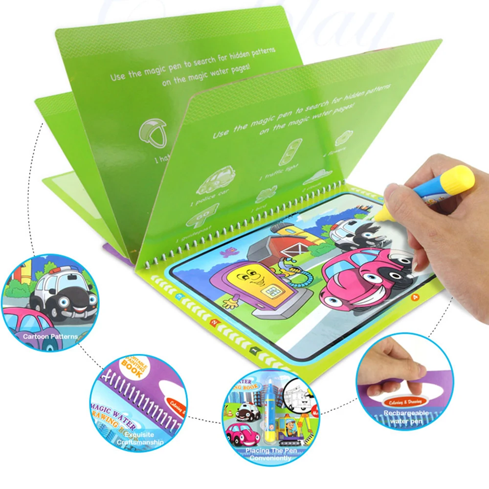 Water Drawing Magic Doodle Book Education Learning Book Coloring Animals Pamphlet Painting Board Kids Toys Birthday Gift
Water Drawing Magic Doodle Book Education Learning Book Coloring Animals Pamphlet Painting Board Kids Toys Birthday Gift