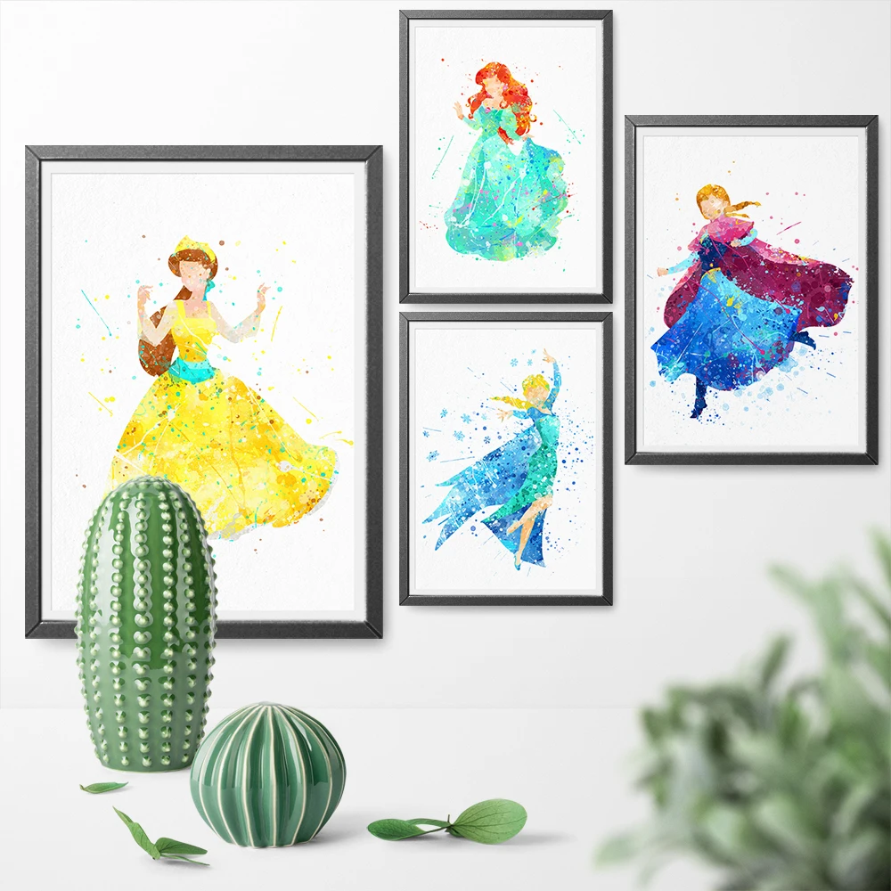 Watercolor Cartoon Princess Girl Anastasia Elis Anna Posters and Prints Canvas Painting Wall Art Pictures For Home Decoration
Watercolor Cartoon Princess Girl Anastasia Elis Anna Posters and Prints Canvas Painting Wall Art Pictures For Home Decoration