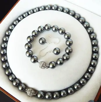 Free shipping hot sale Women Bridal Wedding Jewelry >>elegant 12mm black shell pearl necklace bracelet earrings
Free shipping hot sale Women Bridal Wedding Jewelry >>elegant 12mm black shell pearl necklace bracelet earrings