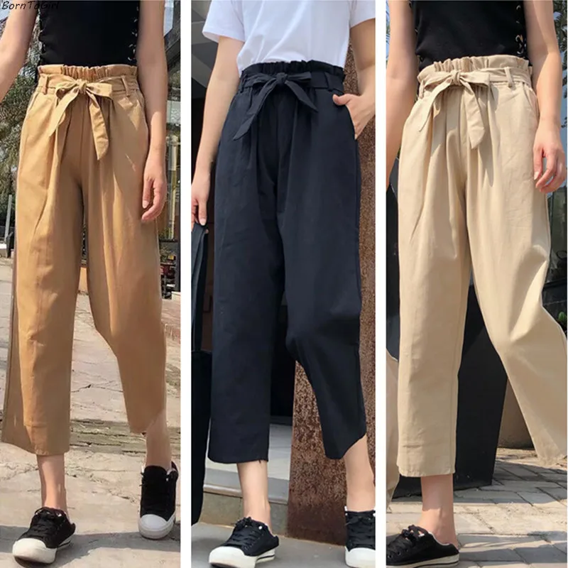 BornToGirl Casual Cotton Linen Thin Harem Pants For Women High Waist Black White Red Khaki Pants
BornToGirl Casual Cotton Linen Thin Harem Pants For Women High Waist Black White Red Khaki Pants