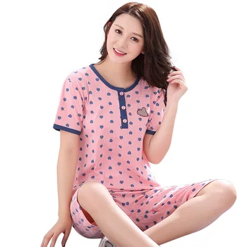 Women Gift Leisure Clothes Newest 2017 Summer Short Sleeved Women Pajamas Carton Pyjamas Lovely Sleepwear Women Nightwear
Women Gift Leisure Clothes Newest 2017 Summer Short Sleeved Women Pajamas Carton Pyjamas Lovely Sleepwear Women Nightwear