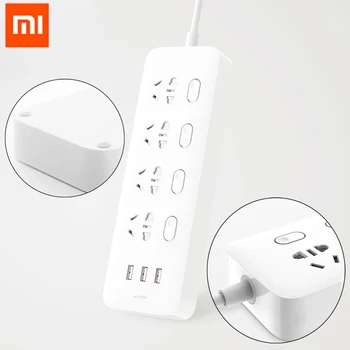 100% Xiaomi Socket Mijia Power Strip Sockets 4 Individual Control 3 USB 5V 2.1A Fast Charging Extension Sockets With Safety Door
100% Xiaomi Socket Mijia Power Strip Sockets 4 Individual Control 3 USB 5V 2.1A Fast Charging Extension Sockets With Safety Door
