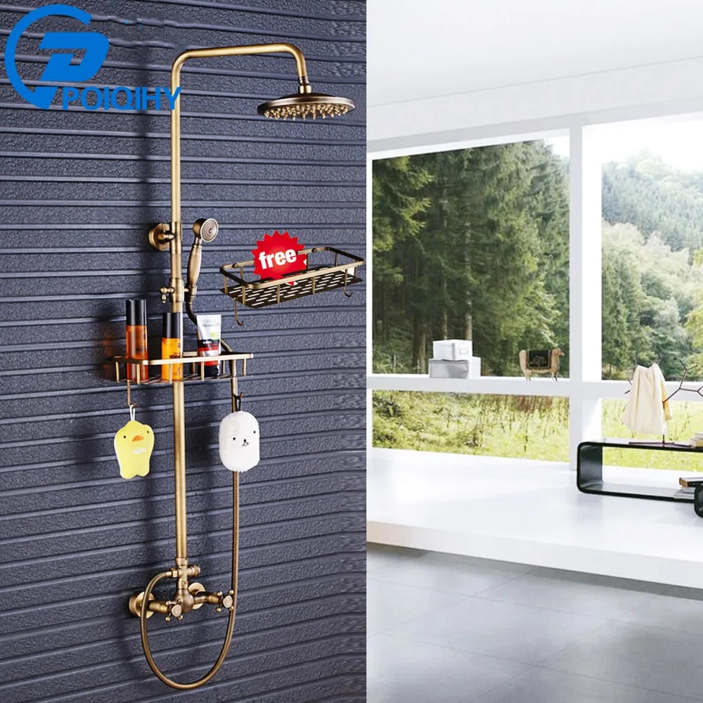 POIQIHY Classic Antique Brass Outdoor Rainfall 8" Brass Shower Set Faucet Single Handle Shower Mixer Tap Wall Mounted
POIQIHY Classic Antique Brass Outdoor Rainfall 8" Brass Shower Set Faucet Single Handle Shower Mixer Tap Wall Mounted