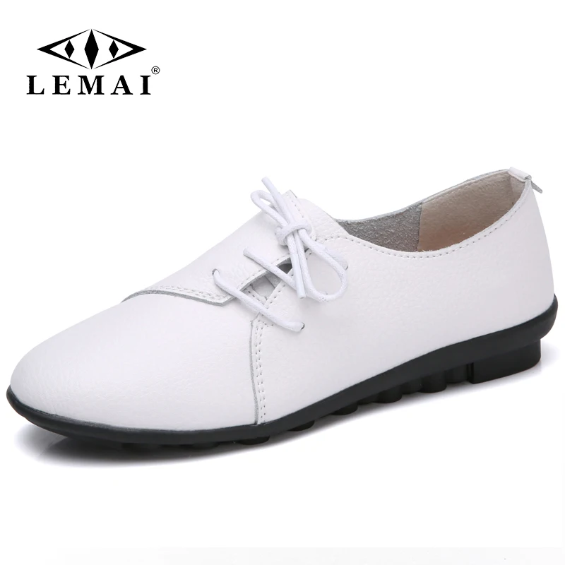 LEMAI Women genuine leather shoes casual slip-on ballet women Flats Cut out Floral printing moccasins Ladies shoes white Summer
LEMAI Women genuine leather shoes casual slip-on ballet women Flats Cut out Floral printing moccasins Ladies shoes white Summer