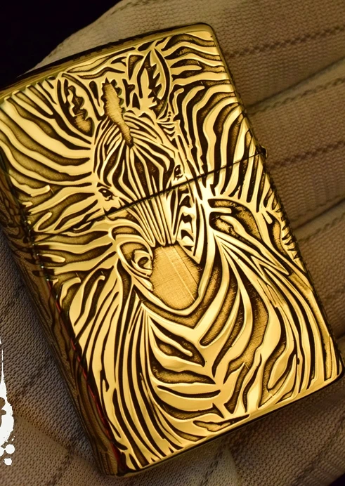 HG 2color brass double embossed zebra leopard Kerosene retro windproof lighter
HG 2color brass double embossed zebra leopard Kerosene retro windproof lighter