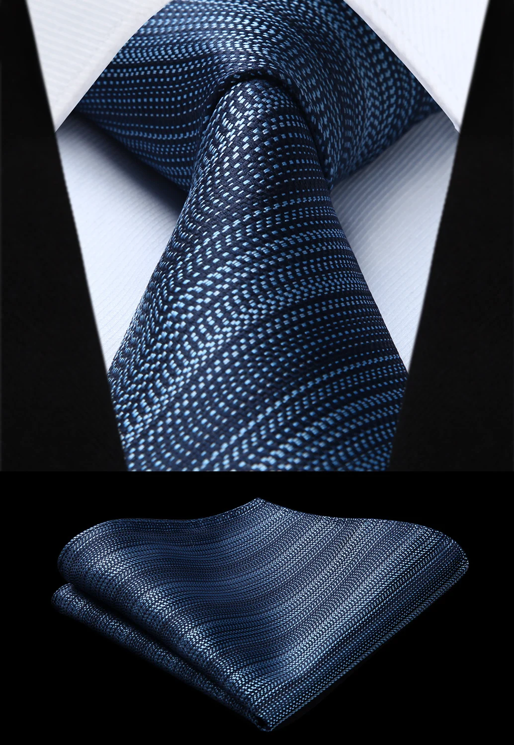 Woven Men Navy Blue Tie Striped Necktie Handkerchief Set#TS618V8S Party Wedding Classic Fashion Pocket Square Tie
Woven Men Navy Blue Tie Striped Necktie Handkerchief Set#TS618V8S Party Wedding Classic Fashion Pocket Square Tie