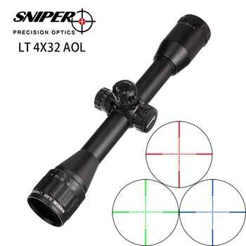 SNIPER LT 4X32 AOL 1 inch Full Size Tactical Optical Sight Illuminate Mil-Dot RifleScope Locking Resetting Hunting Rifle Scope
SNIPER LT 4X32 AOL 1 inch Full Size Tactical Optical Sight Illuminate Mil-Dot RifleScope Locking Resetting Hunting Rifle Scope