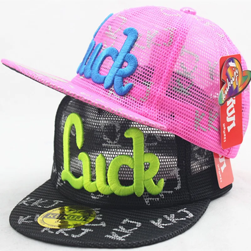 Unisex Summer Luck Kids Baseball Cap Baby Boys Girls Adjustable Mesh Flat Hat Children Snapback Hip Hop Cap for 2-8 Y old Kids
Unisex Summer Luck Kids Baseball Cap Baby Boys Girls Adjustable Mesh Flat Hat Children Snapback Hip Hop Cap for 2-8 Y old Kids