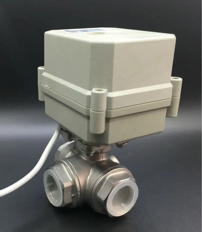 3/4'' (DN20) Stainless Steel 3 Way T Type Motorized Ball Valve DC24V 3 Wires For Water Automatic Control CE/IP67 TF20-S3-C
3/4'' (DN20) Stainless Steel 3 Way T Type Motorized Ball Valve DC24V 3 Wires For Water Automatic Control CE/IP67 TF20-S3-C