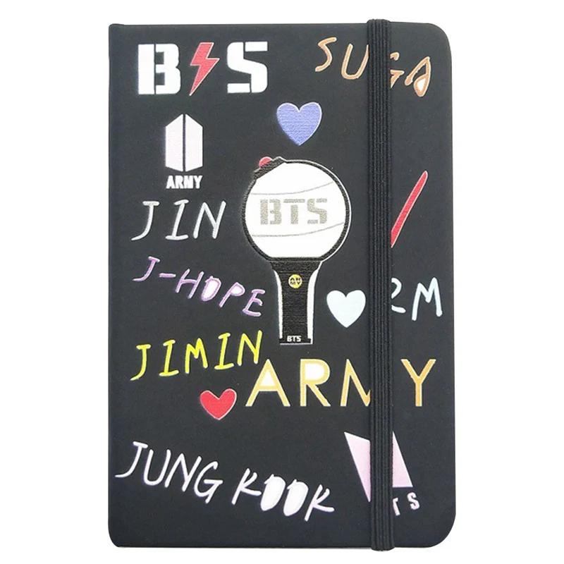 New Kpop BTS Bangtan Boys BTS GOT7 TWICE Notebook PU Pocketbook Note Pads School Supplies For Students