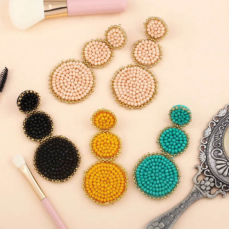OCESRIO 2019 Bohemian Handmade Beads Drop Earrings For Women Wedding Big Dangle Earrings Round Statement Fashion Jewelry ers-q52
OCESRIO 2019 Bohemian Handmade Beads Drop Earrings For Women Wedding Big Dangle Earrings Round Statement Fashion Jewelry ers-q52