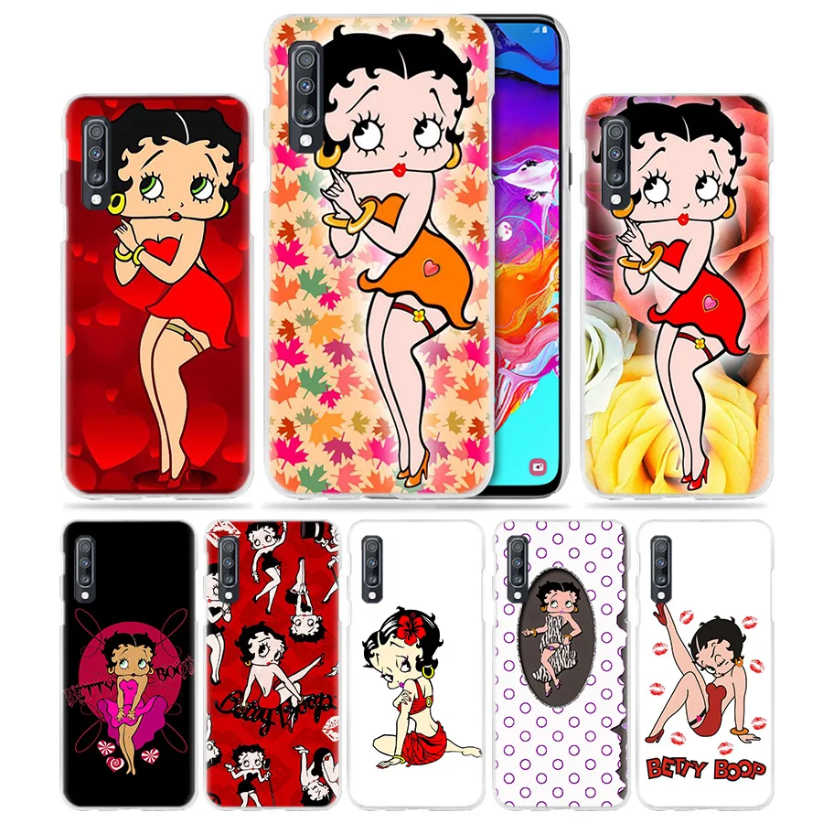 Сексуальный чехол Betty Boop для Samsung Galaxy A50 A70 A70s A60 A40 A30 A20e A10 M31 A71 A51 A7 A9 2018 жесткий