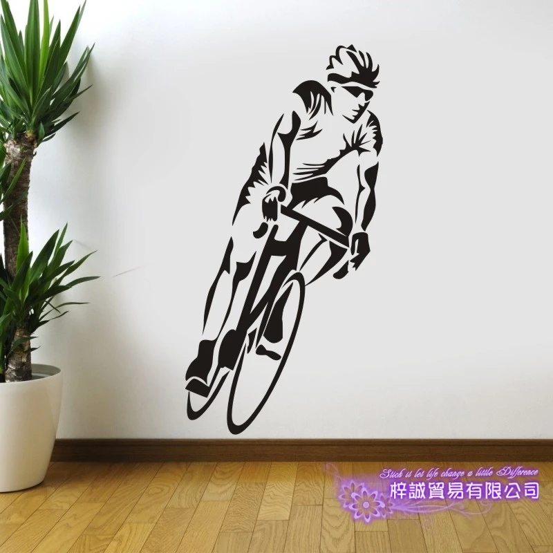Bike Shop Wall Sticker Customized Sports Posters Vinyl Decals Decor Mural Car Windows Bicycle Glass Decal | Дом и сад