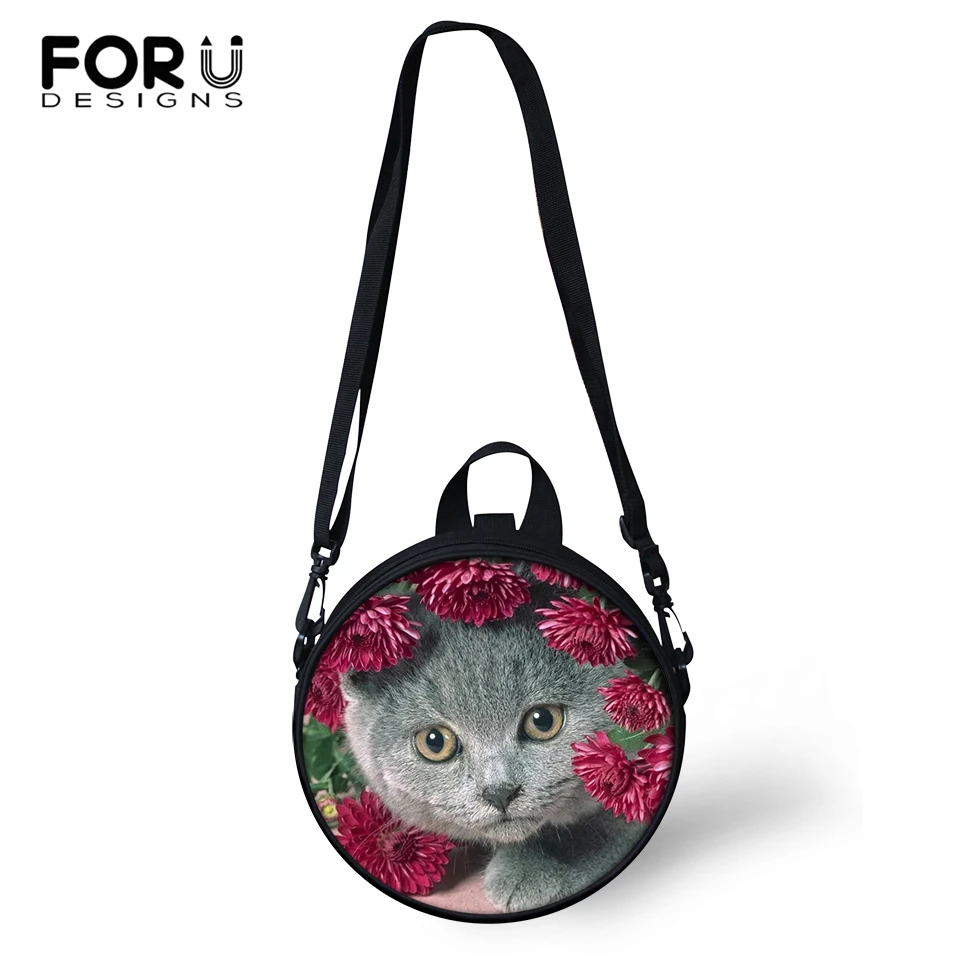 FORUDESIGNS Women Round Shape Messenger Bags Flower Cats Print Kindergarden Baby Shoulder Bag Kawaii Animal Girls Circular Bags
FORUDESIGNS Women Round Shape Messenger Bags Flower Cats Print Kindergarden Baby Shoulder Bag Kawaii Animal Girls Circular Bags