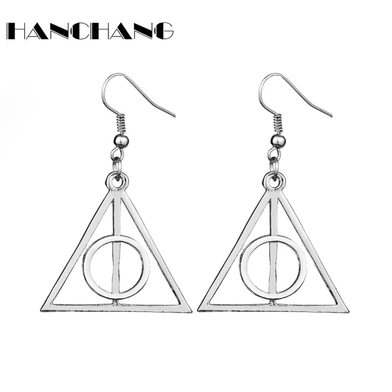 Movie H P Deathly Hallows Drop Earrings for women Retro Stylr Triangle Pendant Earrings female girls Cosplay Jewelry accessories
Movie H P Deathly Hallows Drop Earrings for women Retro Stylr Triangle Pendant Earrings female girls Cosplay Jewelry accessories