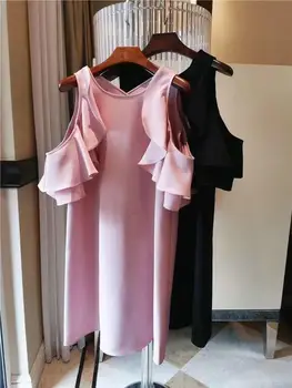 2020 summer new female ruffled sleeves cross back slim slim off shoulder short sleeve A-line dress
2020 summer new female ruffled sleeves cross back slim slim off shoulder short sleeve A-line dress