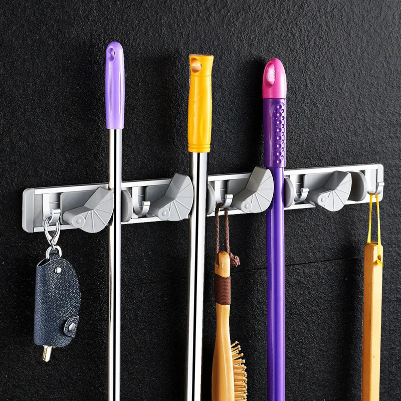 High Quality Wall Mounted Kitchen Organizer Mop Holder with Elastic Self-locking Sheet Household Mop Brush Broom Storage Holders
High Quality Wall Mounted Kitchen Organizer Mop Holder with Elastic Self-locking Sheet Household Mop Brush Broom Storage Holders