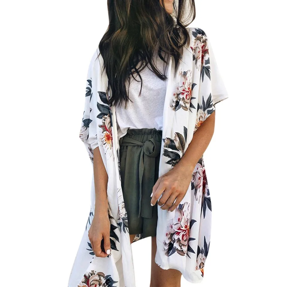 Women Boho Floral Printed Blouse Ladies Loose Shawl Kimono Cardigan Boho Beach Cover up Shirts Outwear blusa mujer feminino BB4
Women Boho Floral Printed Blouse Ladies Loose Shawl Kimono Cardigan Boho Beach Cover up Shirts Outwear blusa mujer feminino BB4