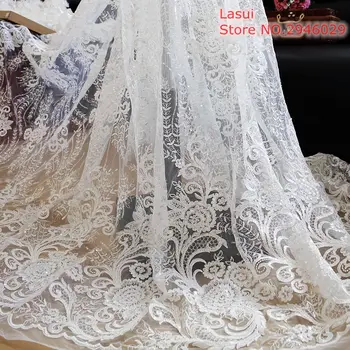 High-grade fabric Good-looking Fabric form Sequins embroidery Fabric Ivory white DIY Bone lace 1.35m Wedding dresses Fresh
High-grade fabric Good-looking Fabric form Sequins embroidery Fabric Ivory white DIY Bone lace 1.35m Wedding dresses Fresh