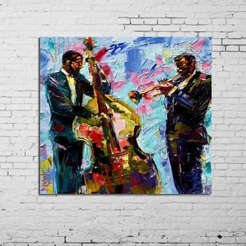 Jazz Modern 100%Handpainted Oil Panting Contemporary Original Abstract Art Canvas American Art JAZZ For Home Decor Best Gifts
Jazz Modern 100%Handpainted Oil Panting Contemporary Original Abstract Art Canvas American Art JAZZ For Home Decor Best Gifts