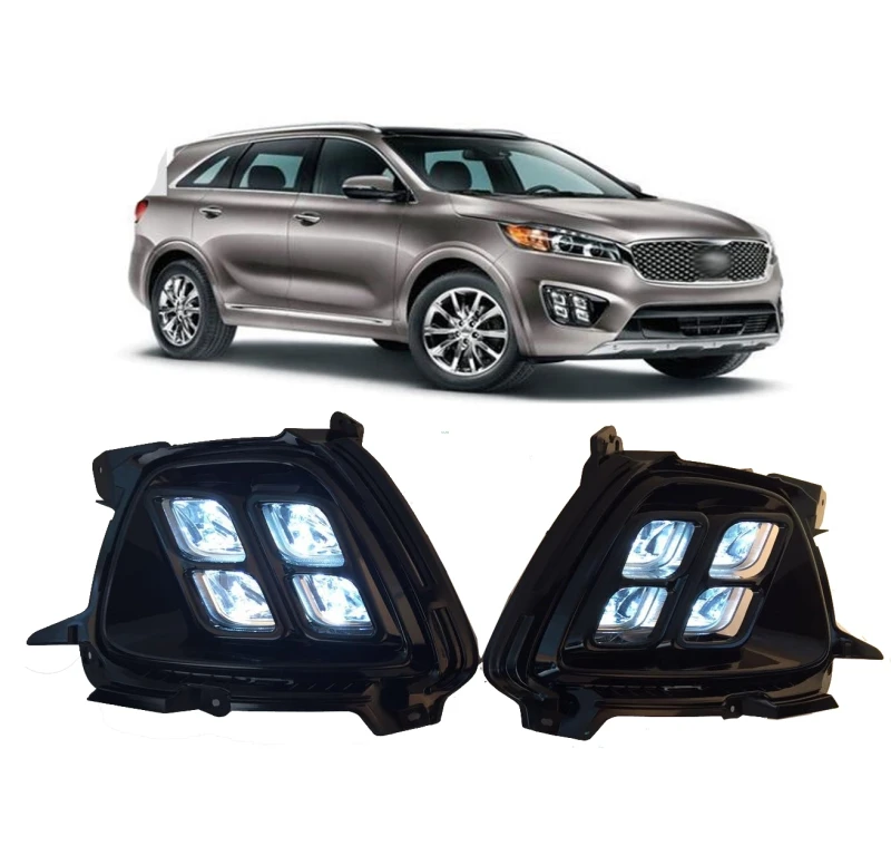 Car styling for KIA Sorento 4LED DRL Daytime Running Lights DRL Fog Lamp Assembly 2015 2016 White
Car styling for KIA Sorento 4LED DRL Daytime Running Lights DRL Fog Lamp Assembly 2015 2016 White