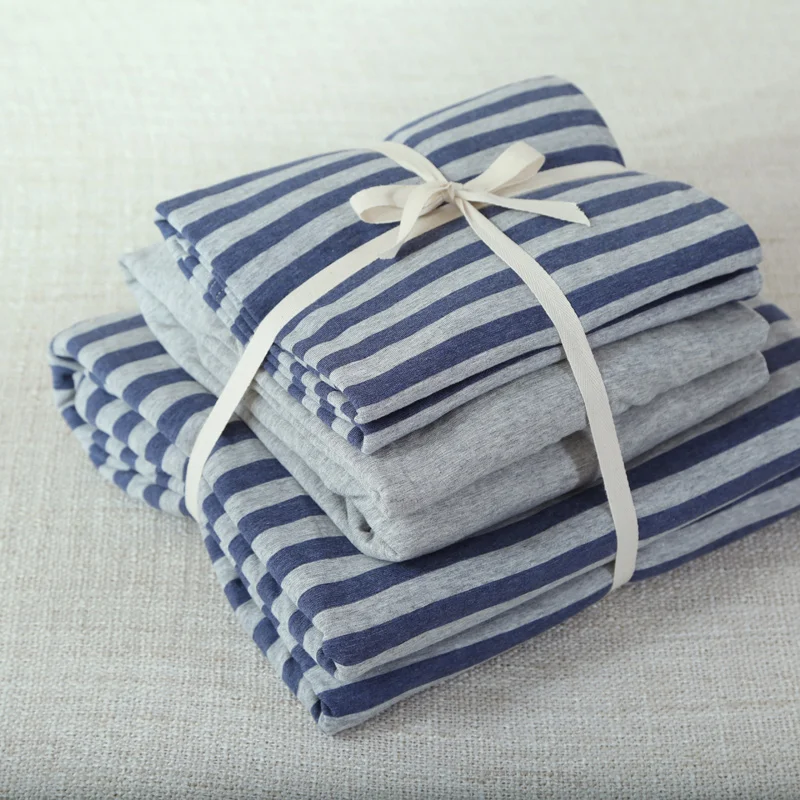 100% Cotton 3pcs Jersey Knitted single size 120*200cm bed fitted sheet and duvet cover set
100% Cotton 3pcs Jersey Knitted single size 120*200cm bed fitted sheet and duvet cover set