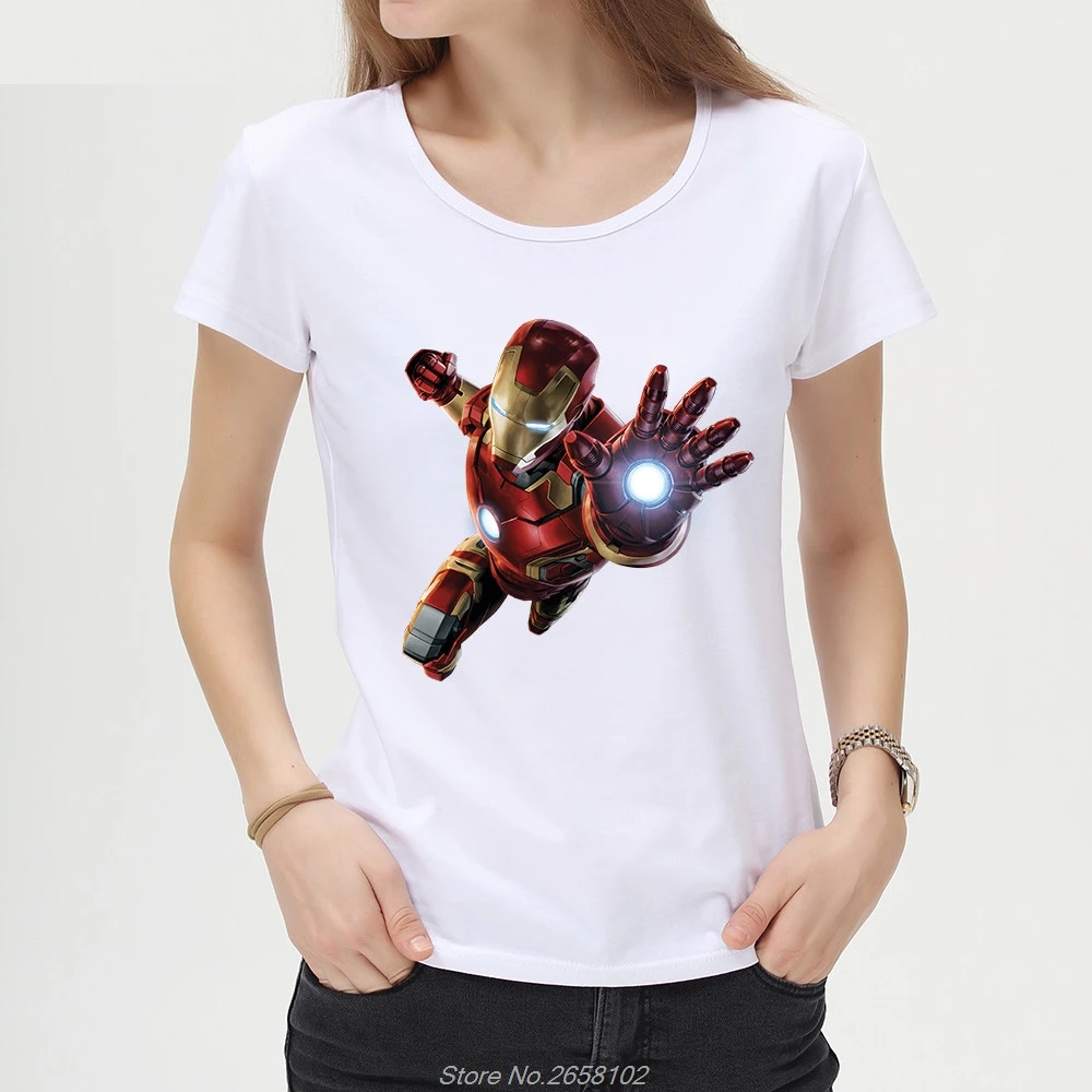 3D Effect Iron Man Print T-Shirt Women's Summer Casual White Top Lady Short Sleeve O-neck Tees Harajuku Streetwear
3D Effect Iron Man Print T-Shirt Women's Summer Casual White Top Lady Short Sleeve O-neck Tees Harajuku Streetwear