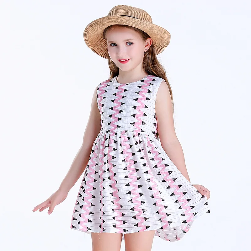 2018 Summer Dress For Baby Girl Wave Stripes Casual Dress Sleeveless Geometric Princess Dress Beach Baby Girl Clothes
2018 Summer Dress For Baby Girl Wave Stripes Casual Dress Sleeveless Geometric Princess Dress Beach Baby Girl Clothes