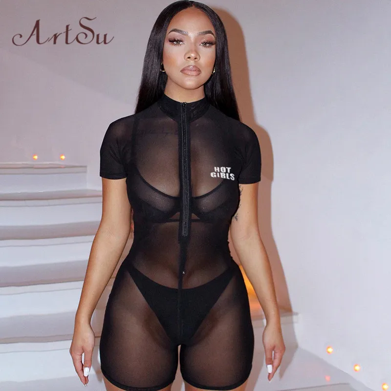 ArtSu Reflective Printed Jumpsuit Sheer Mesh Transparent Playsuit Women Fitted Romper Sexy Bodycon Jumpsuit Shorts ASJU60037
ArtSu Reflective Printed Jumpsuit Sheer Mesh Transparent Playsuit Women Fitted Romper Sexy Bodycon Jumpsuit Shorts ASJU60037