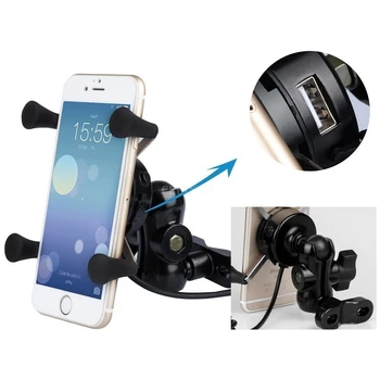 20Pcs/Lot Motorcycle X-Grip Stand Mobile Phone Holder Mount Bracket With USB 2A Charger Socket Charging
20Pcs/Lot Motorcycle X-Grip Stand Mobile Phone Holder Mount Bracket With USB 2A Charger Socket Charging