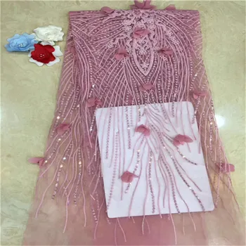 2019 Latest Nigerian Mesh lace fabric with sequins Embroidery African 3D Flower Tulle Lace Fabric for Wedding dress
2019 Latest Nigerian Mesh lace fabric with sequins Embroidery African 3D Flower Tulle Lace Fabric for Wedding dress