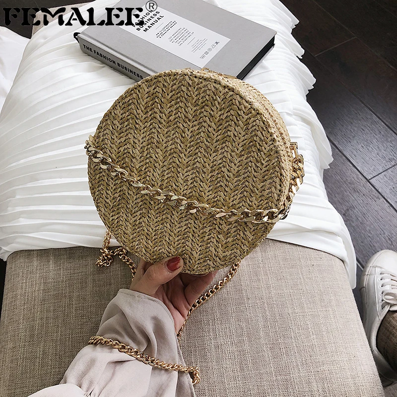 FEMALEE 2019 Fashion Round Straw Sac Summer Women Zipper Handbags Bohemian Crossbody Bags Handmade Woven Beach Circular Bag
FEMALEE 2019 Fashion Round Straw Sac Summer Women Zipper Handbags Bohemian Crossbody Bags Handmade Woven Beach Circular Bag