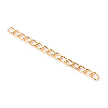 100Strands Golden color Terminators 304 Stainless Steel Extender Chains Jewelry Findings 44x3mm
100Strands Golden color Terminators 304 Stainless Steel Extender Chains Jewelry Findings 44x3mm
