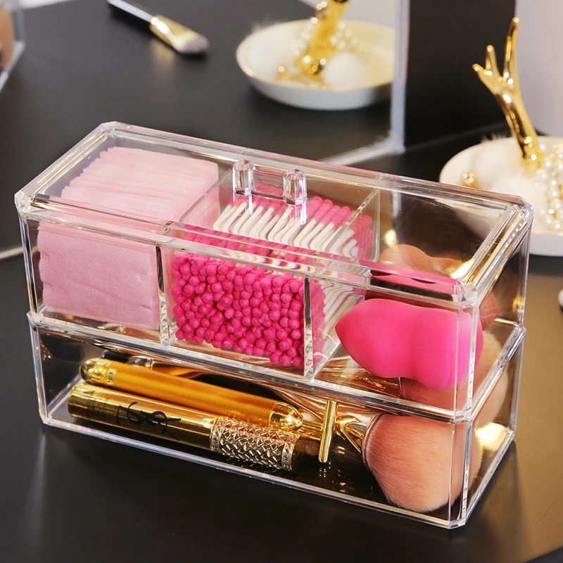 Clear 2 layers Cosmetics Makeup Brushes Cotton Swab Storage Box Fashion Makeup Brushes Cotton Swab Box Storage Case with lid C54
Clear 2 layers Cosmetics Makeup Brushes Cotton Swab Storage Box Fashion Makeup Brushes Cotton Swab Box Storage Case with lid C54